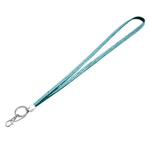 Lanyard Rhinestone Crystal Bling Cruise Travel ID Sky Blue