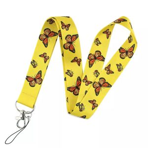 Lanyard Polyester Cruise Travel ID Butterflies